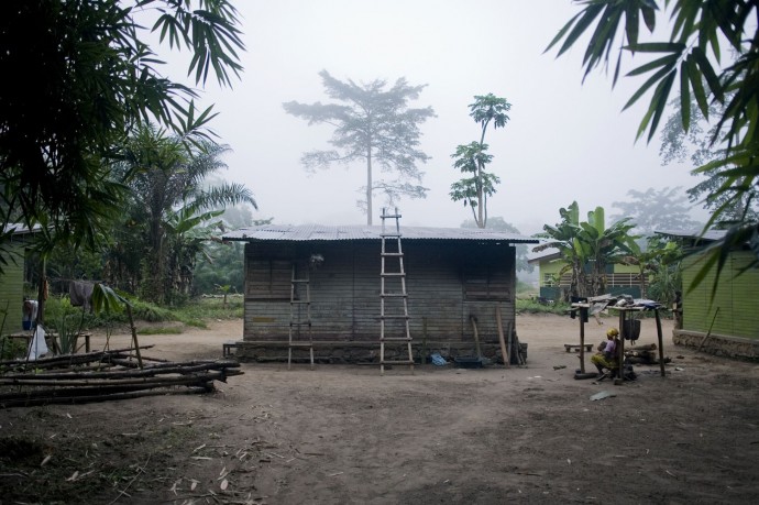 Guesthouses for researchers pictured early in the foggy morning - © Giulio Napolitano